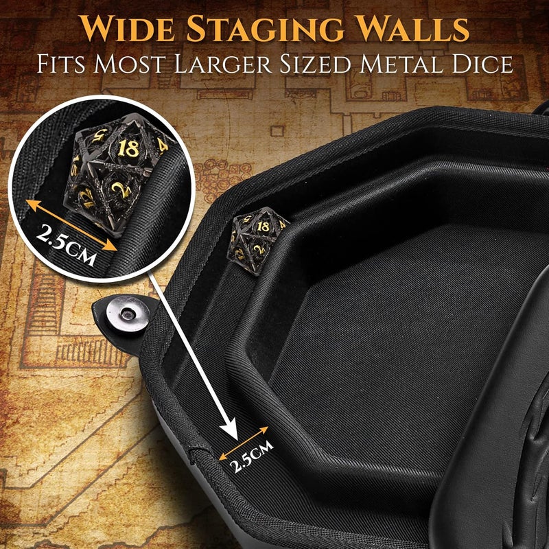 Soar Forge Dice Tray for DND and RPG - Premium Celtic Knot and Dragon Design - Perfect Rolling Tray to Protect Dice for D&D - Compatible with Dungeons and Dragons and Other RPG - Image 3